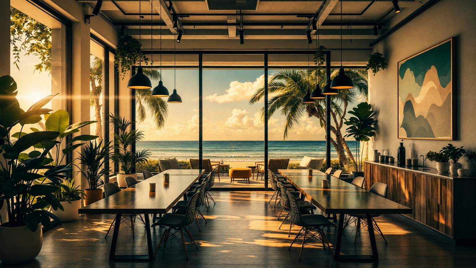 Espaço gourmet e coworking